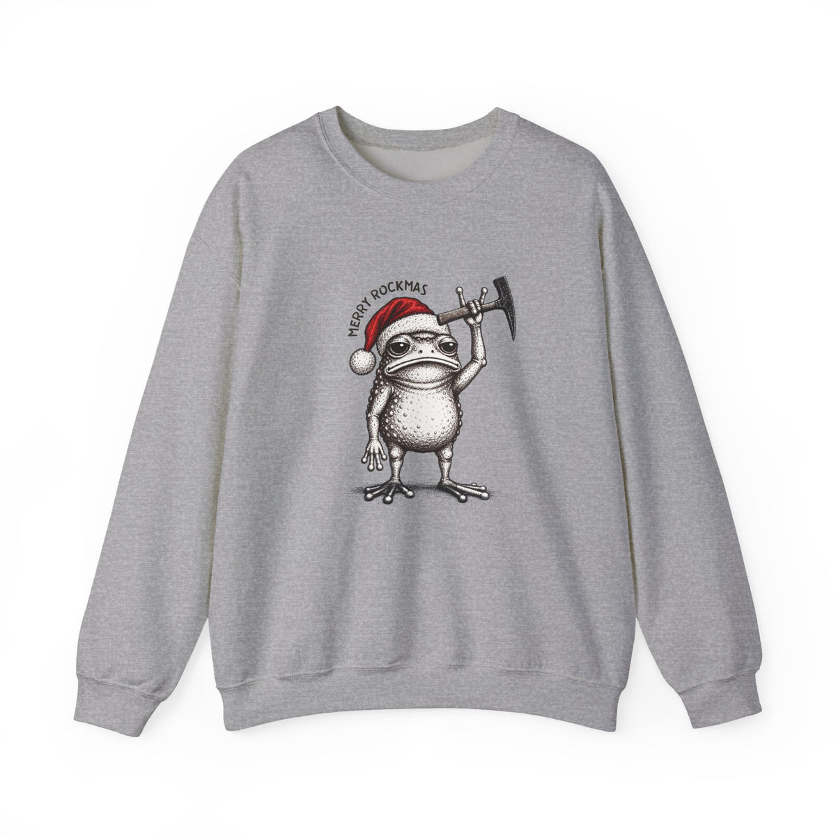 Geology Holiday Sweatshirt Crewneck: Merry Rockmas Frog