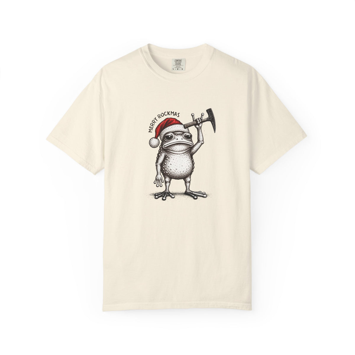 Geology Holiday T-Shirt: Merry Rockmas Frog