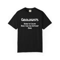 Chambray Funny Geology T-Shirt: Geologist - Born to Color, Built for the Outcrop, Beer