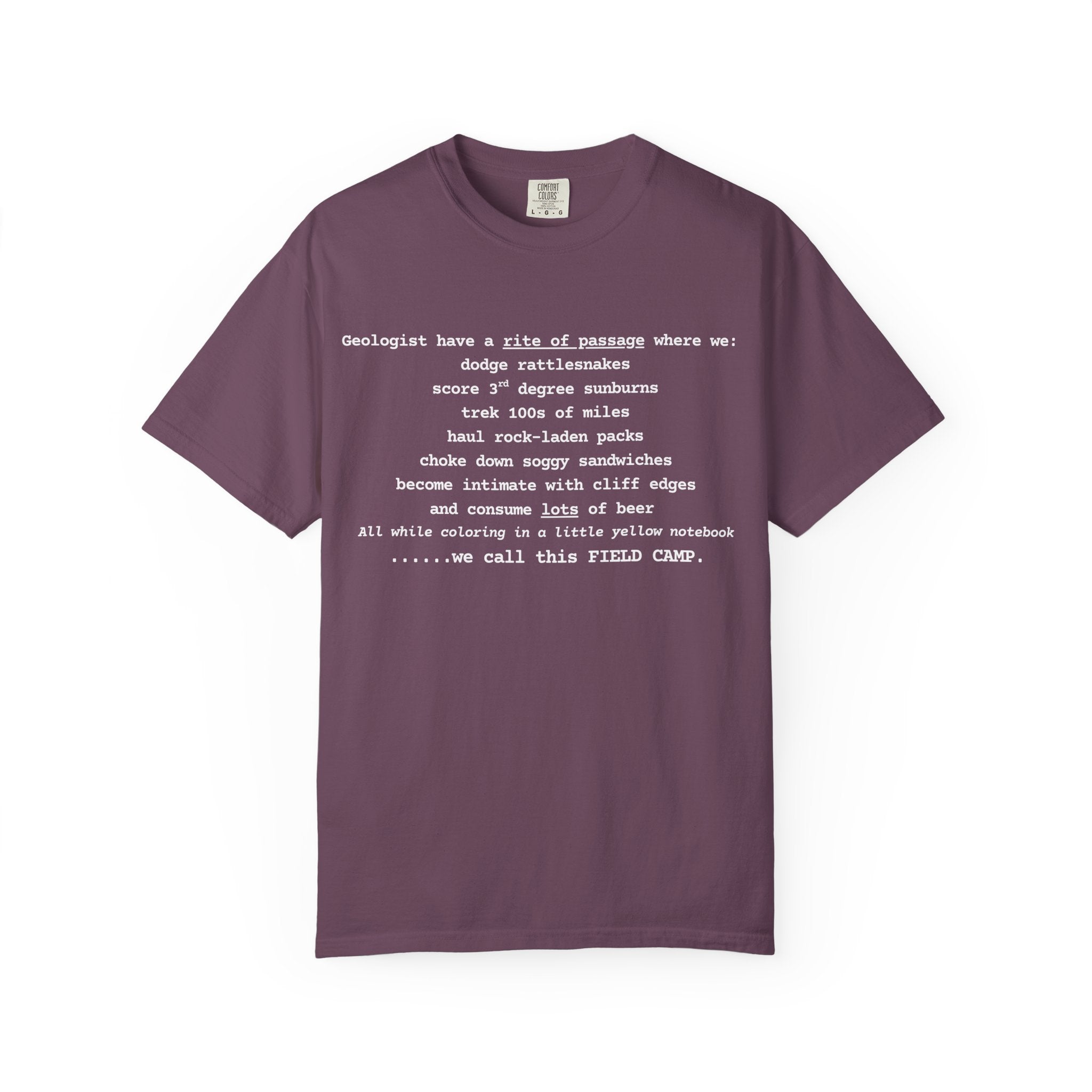 Chambray Funny Geology T-Shirt: We Call This Field Camp