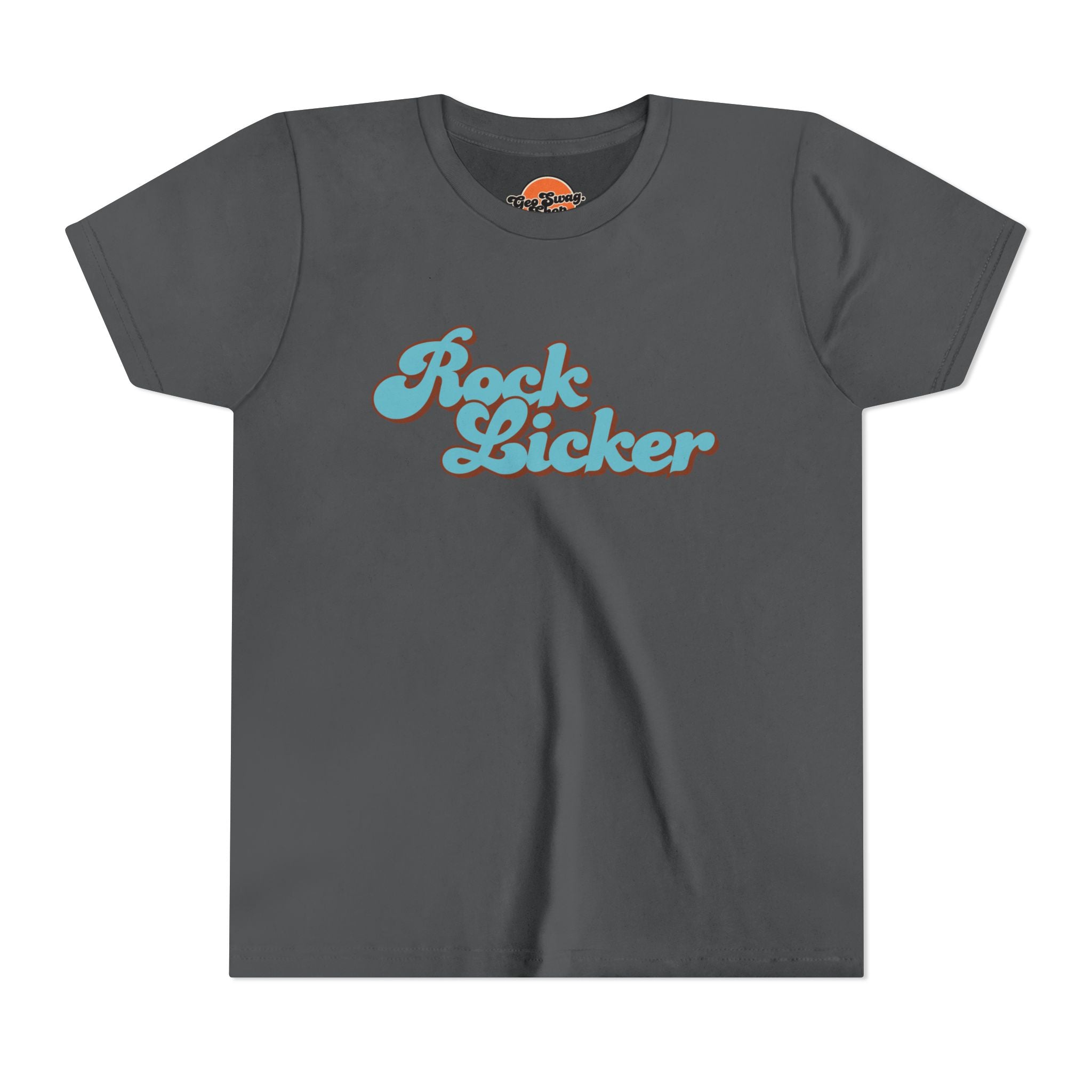 Youth Tee: Rock Licker Blue Text