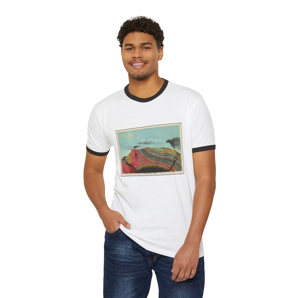 Ringer Tee: Historic Collections - Levi Yaggy Geology Cross Section 1893