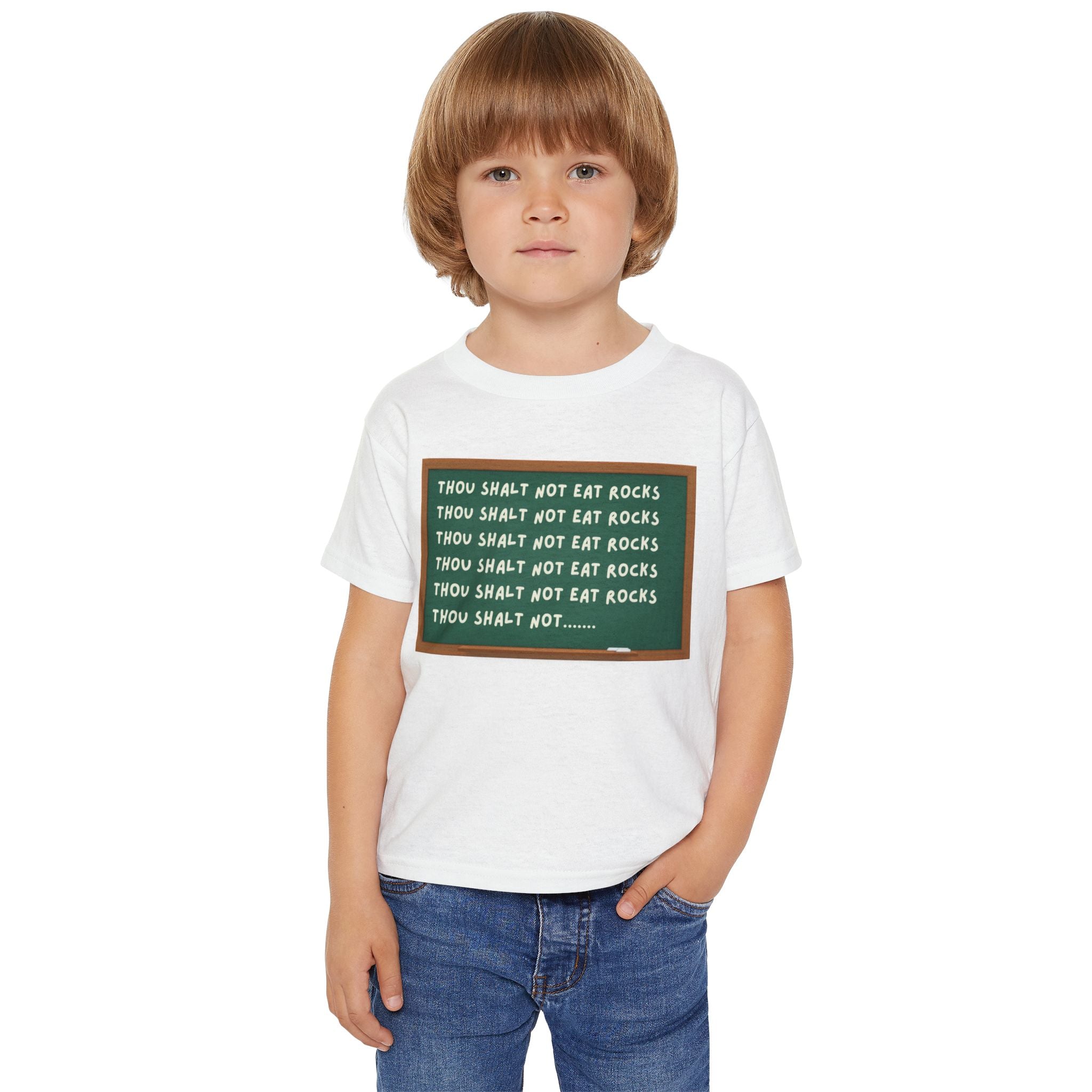 Toddler Tee: Thou Shalt Not Eat Rocks