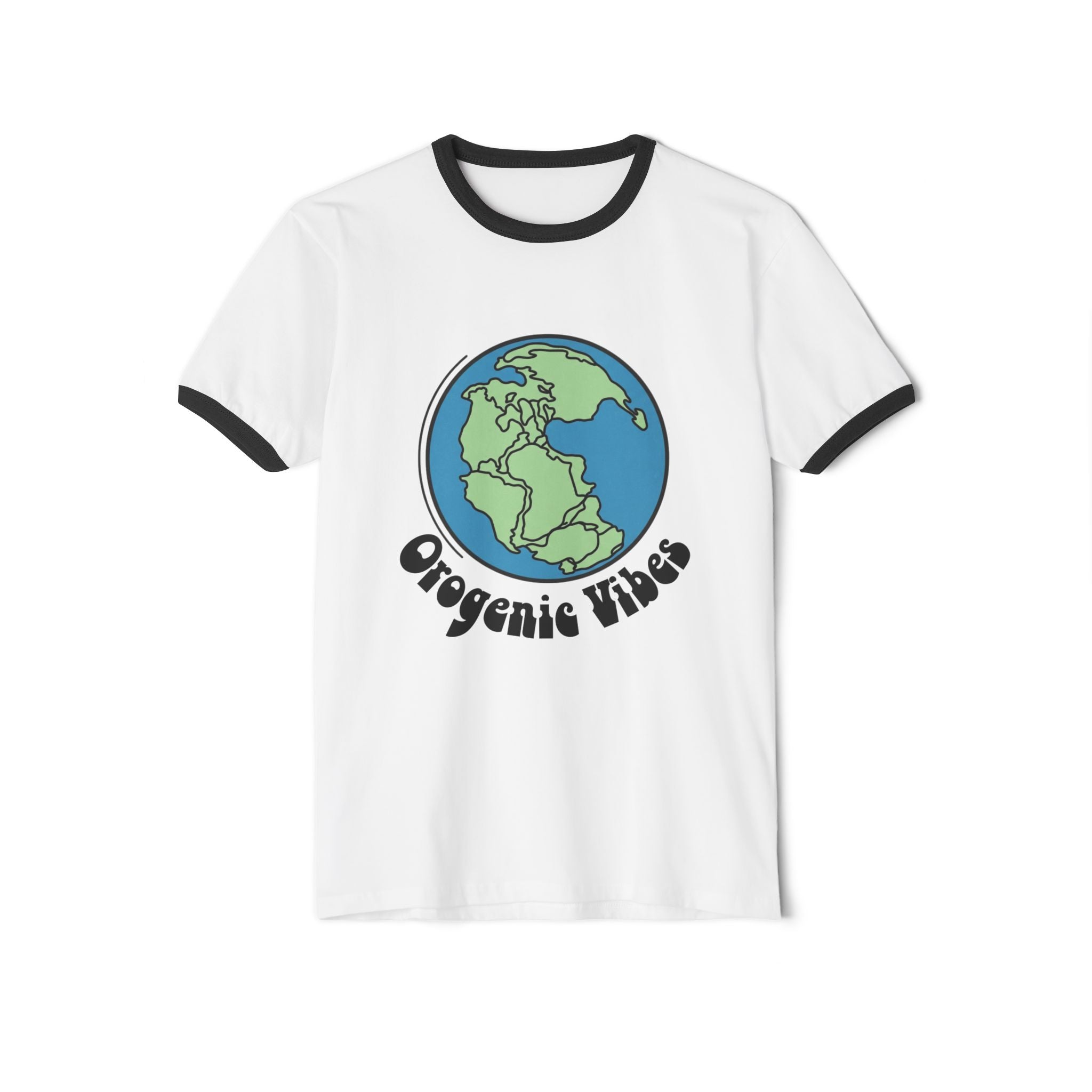Natural/Black Funny Geology Ringer T-Shirt: Orogenic Vibes