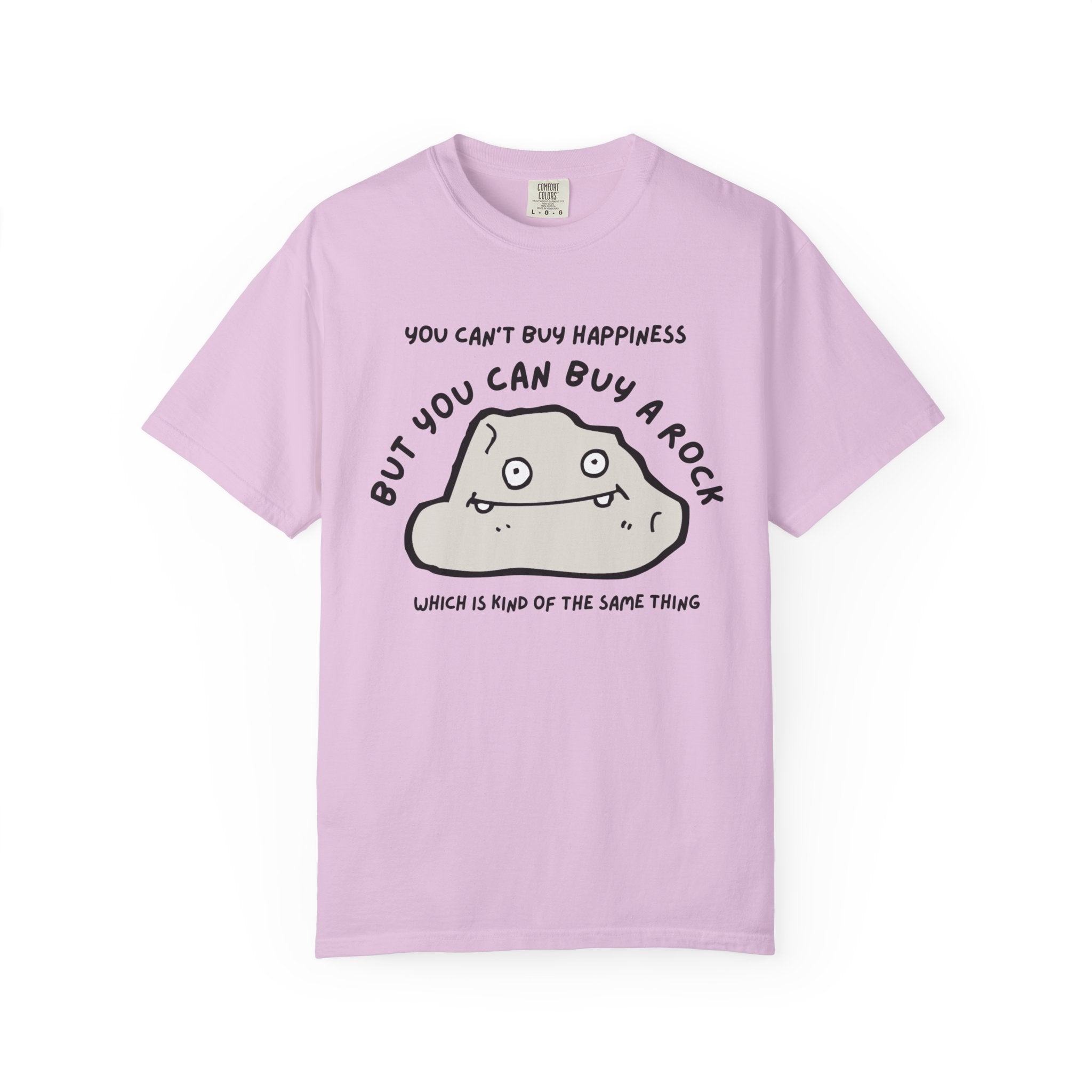 White Funny Geology T-Shirt: But You Can Buy a Rock