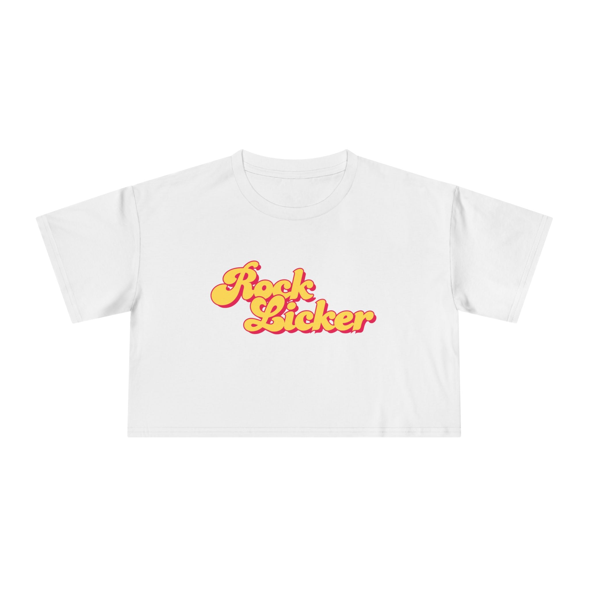 Navy Women's Geology T-Shirt -  Rock Licker Yellow Text