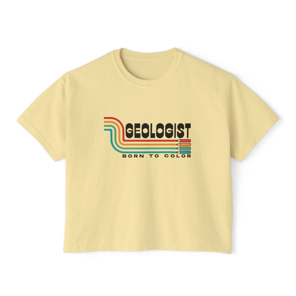 Boxy Tee: Geologist 'Born to Color'