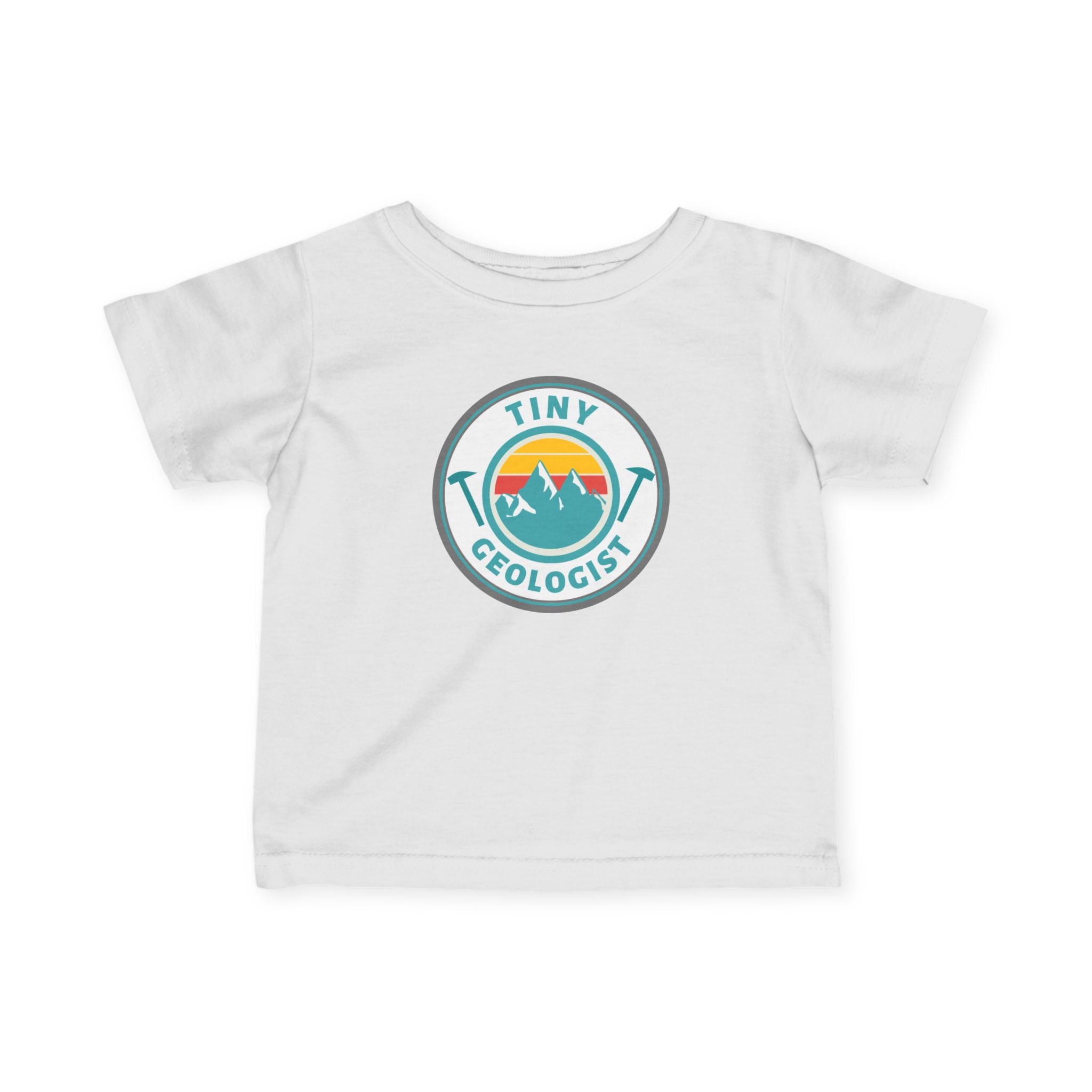 Light Blue Youth Geology T-Shirt: Rock Licker Yellow Text