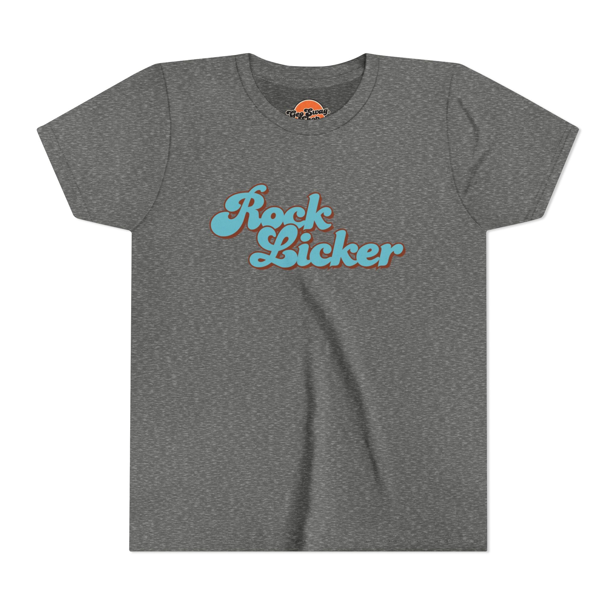 Youth Tee: Rock Licker Blue Text