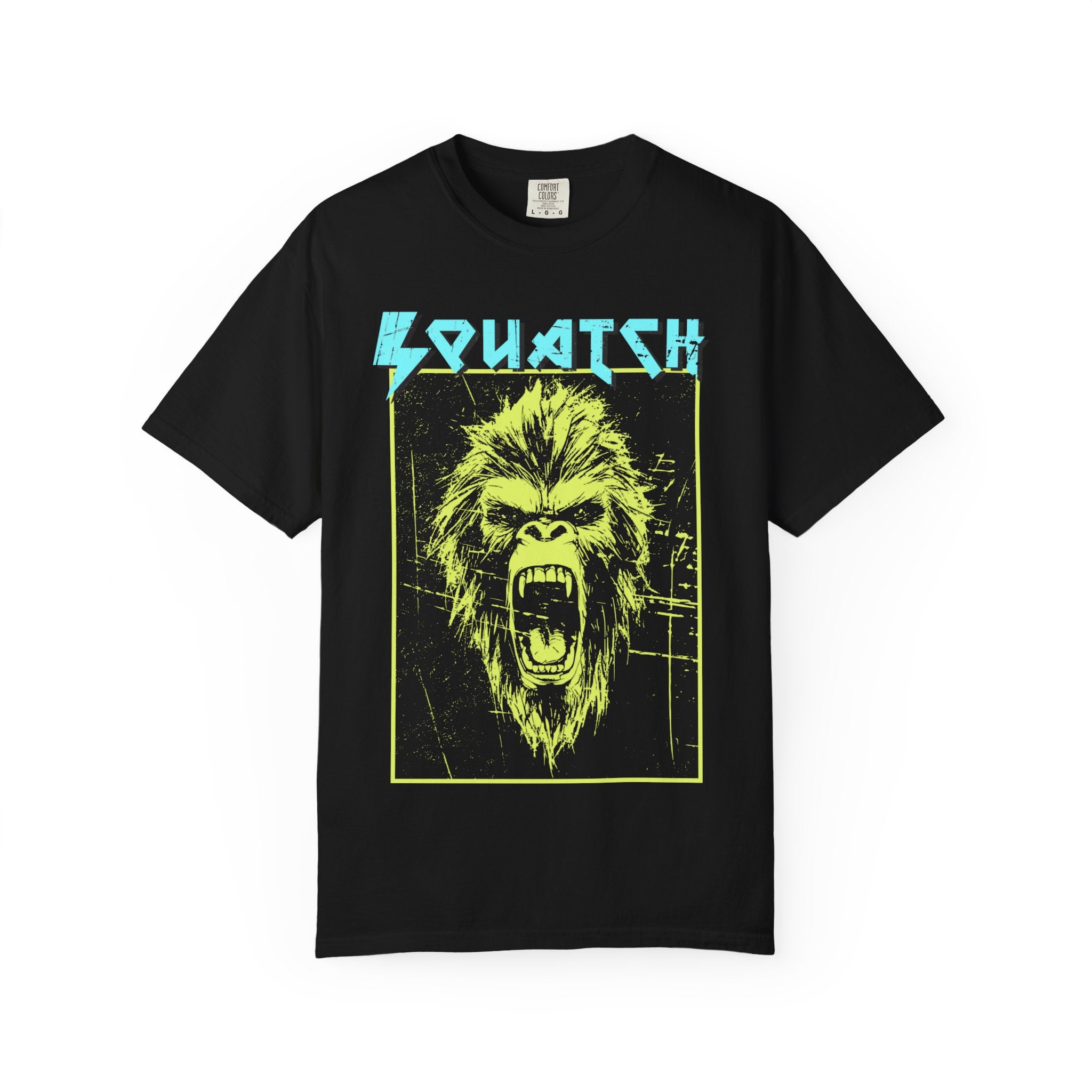 Black Funny Geology T-Shirt: Squatch Scream