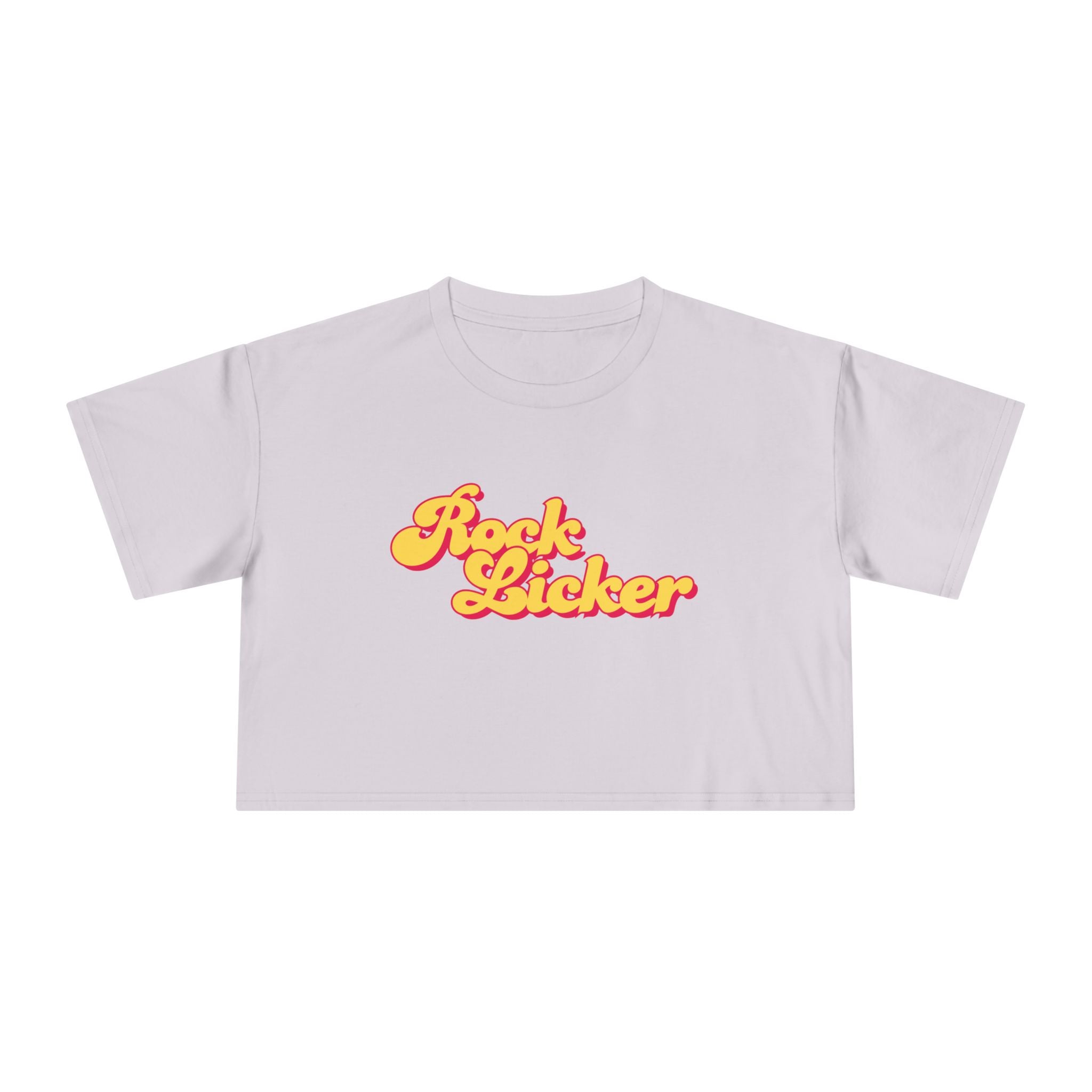 Hazy Pink Women's Geology T-Shirt -  Rock Licker Yellow Text