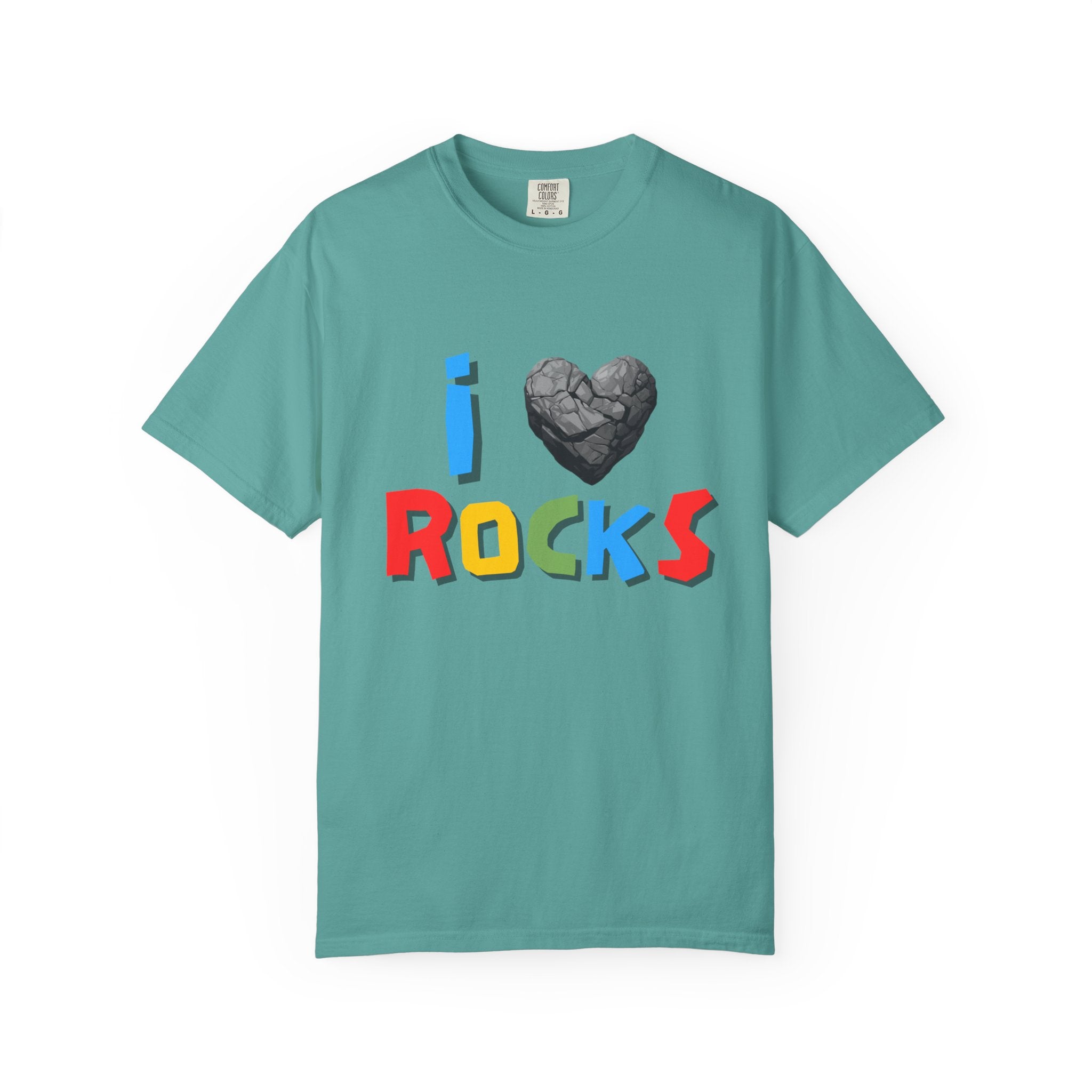 Chambray Funny Geology T-Shirt: I Love Rocks