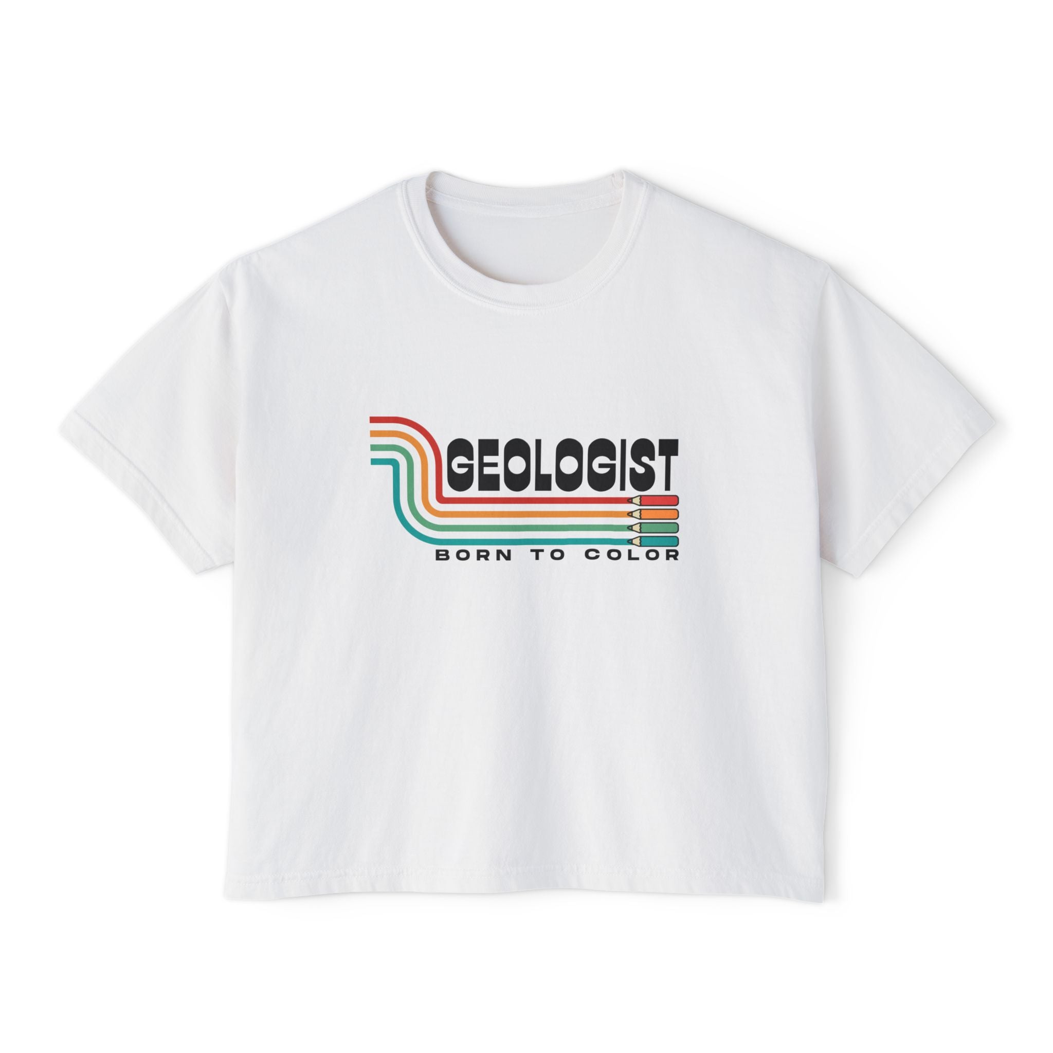Boxy Tee: Geologist 'Born to Color'
