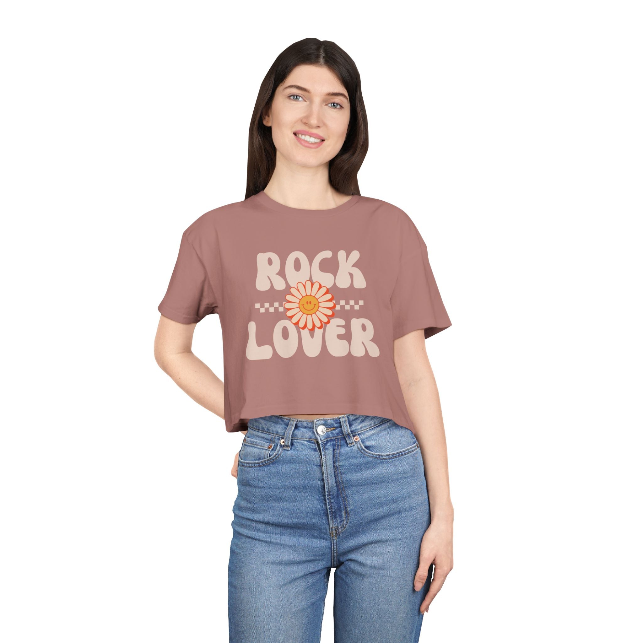 Crop Tee: Rock Lover
