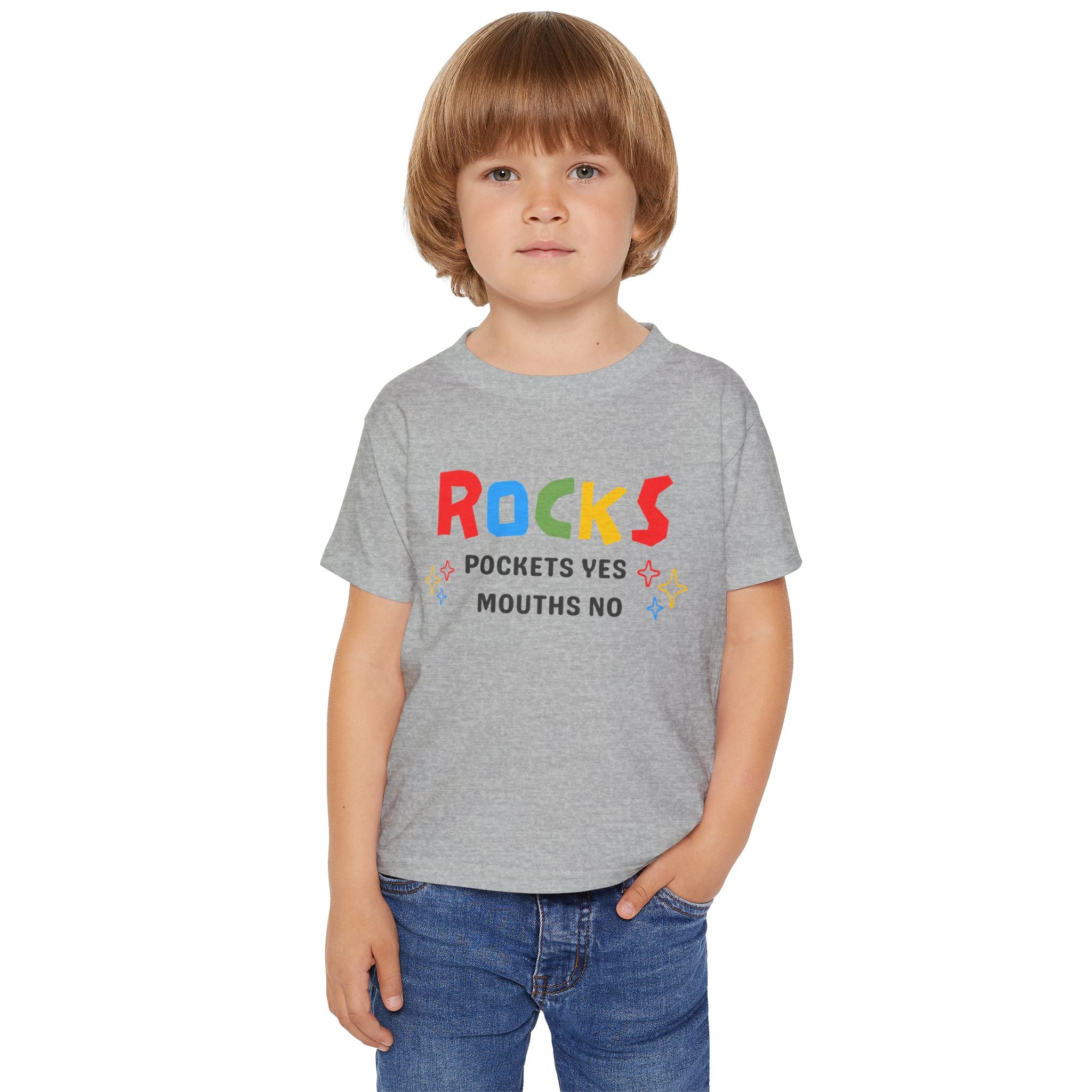 Toddler Tee: Rocks - Pockets Yes, Mouths No