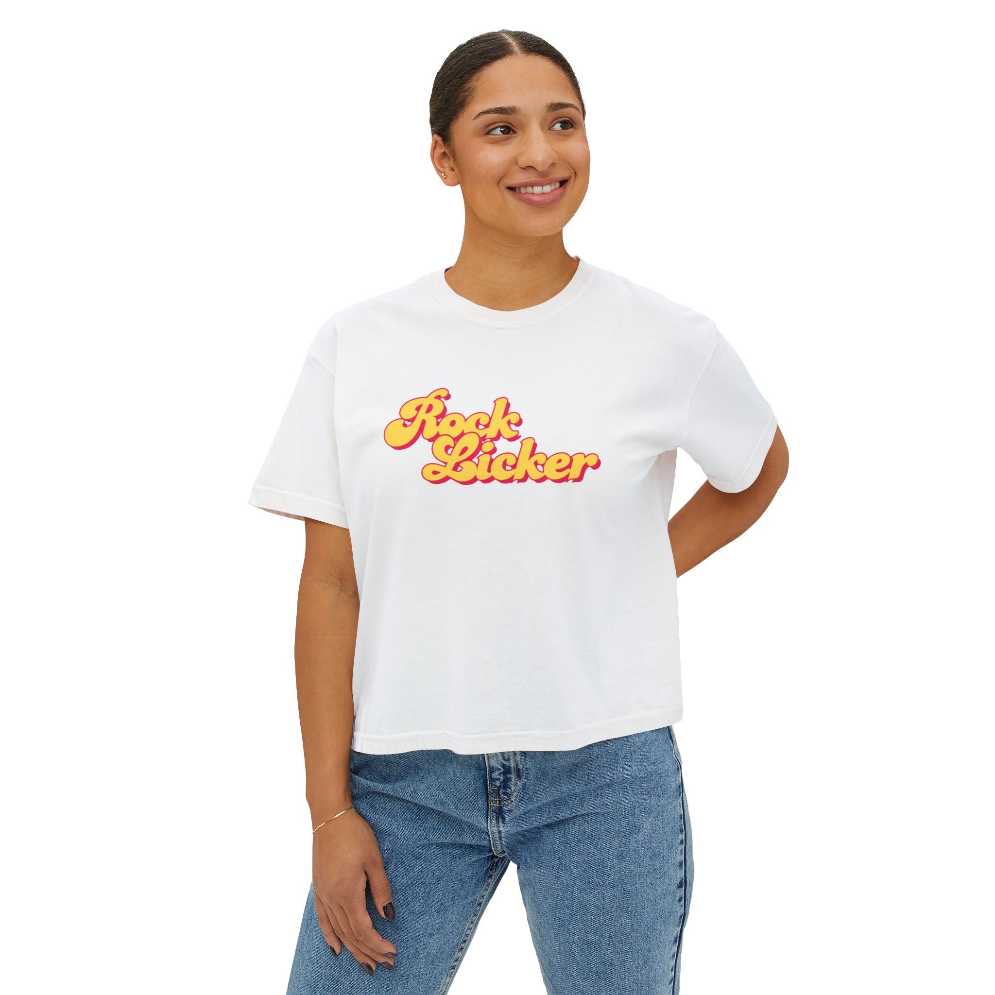 Butter Women's Geology T-Shirt -  Rock Licker Yellow Text