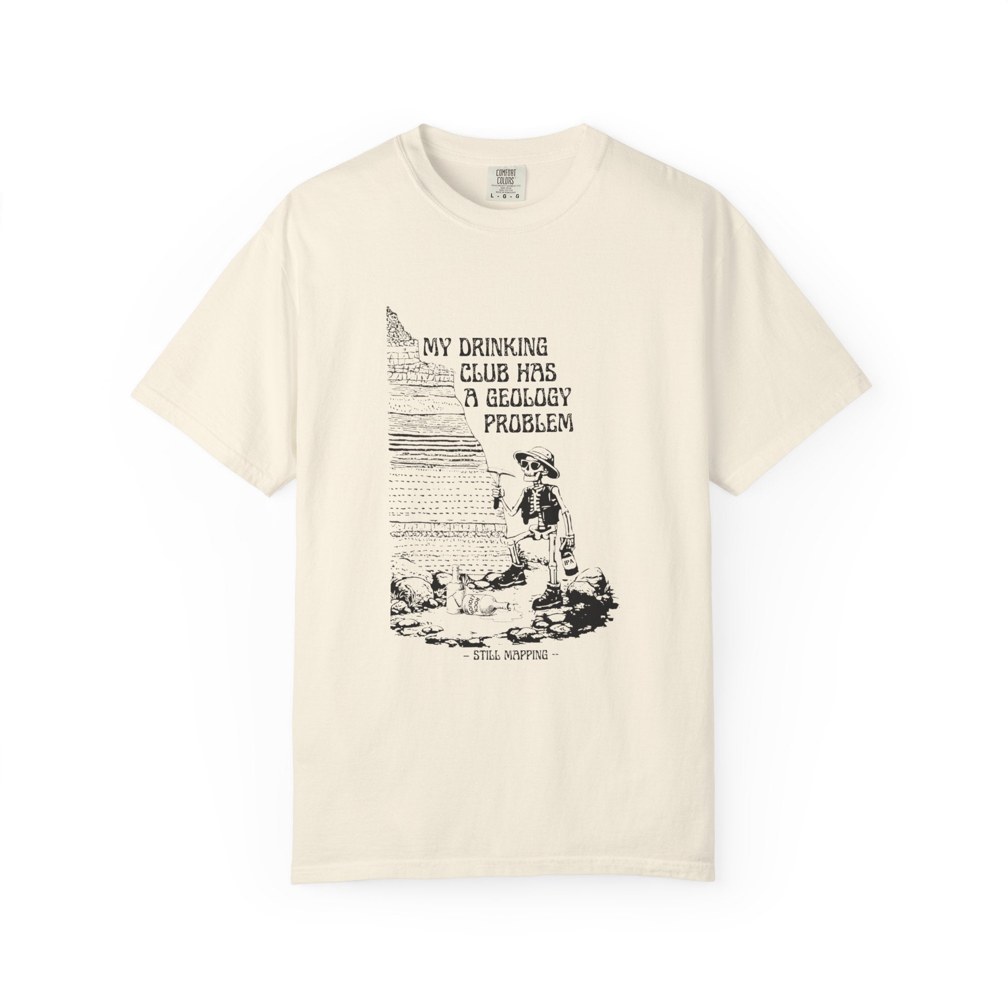 White Funny Geology T-Shirt: My Drinking Club has a Geology Problem