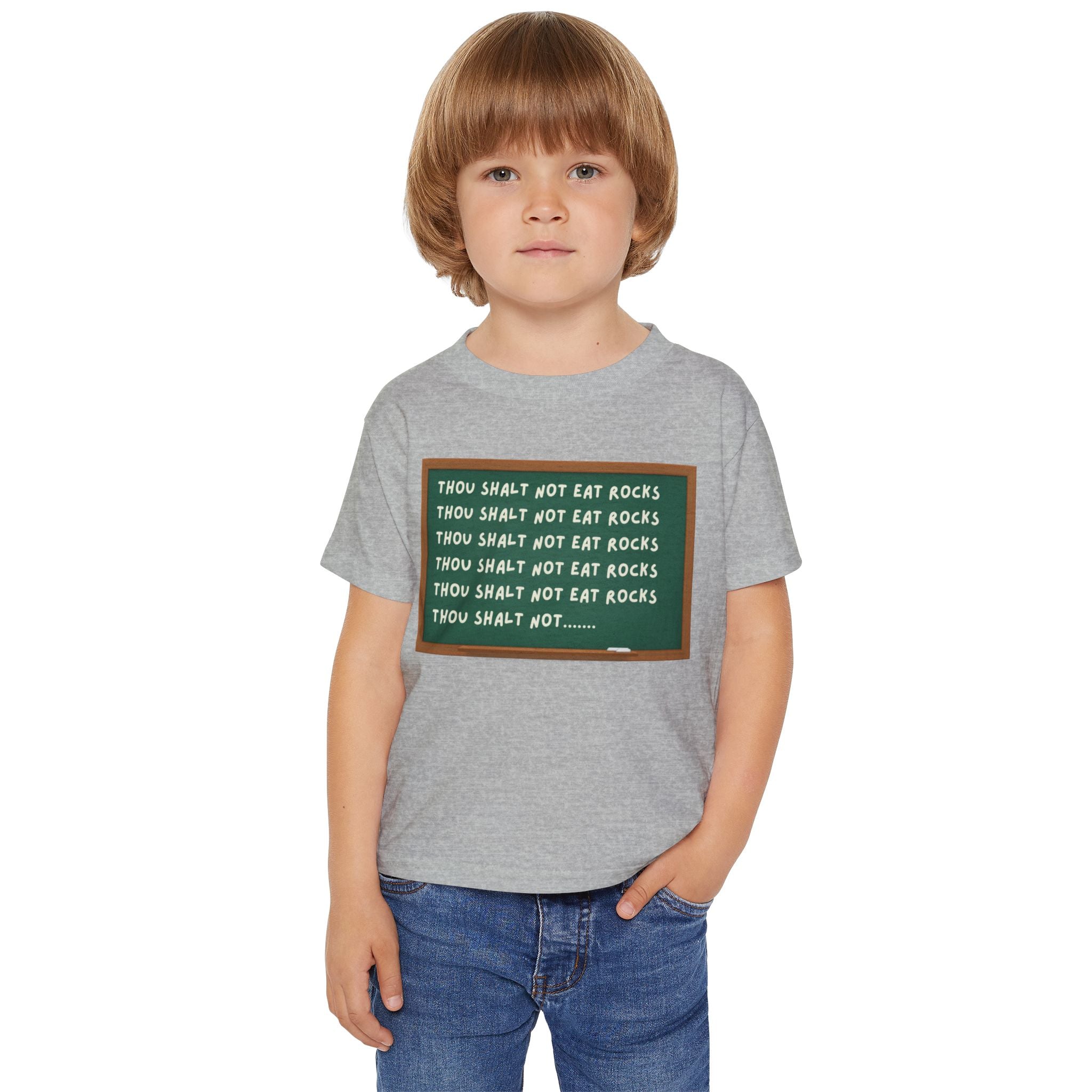 Toddler Tee: Thou Shalt Not Eat Rocks