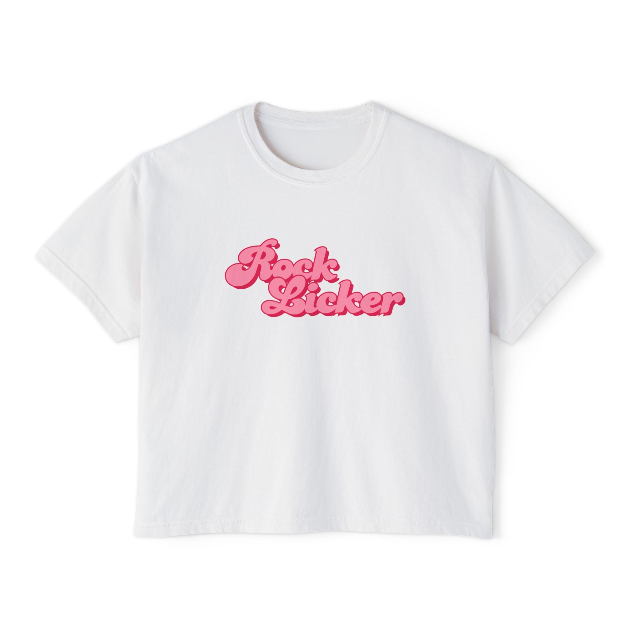 Chalky Mint Women's Geology T-Shirt -  Rock Licker Pink Text