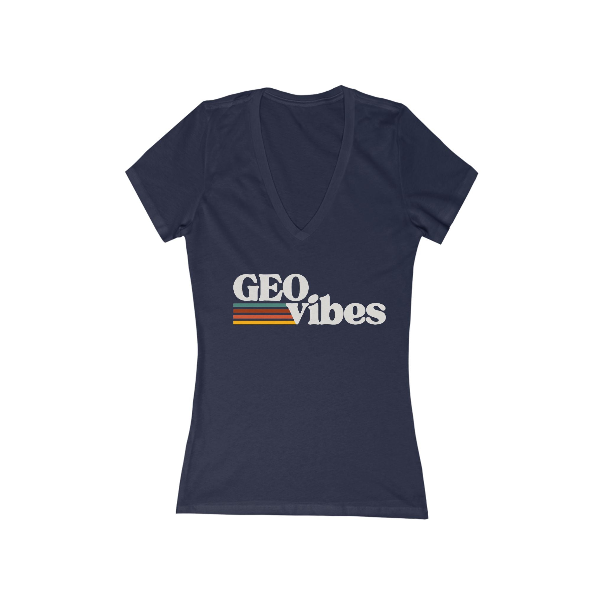 Women's V-Neck Tee: GEO Vibes