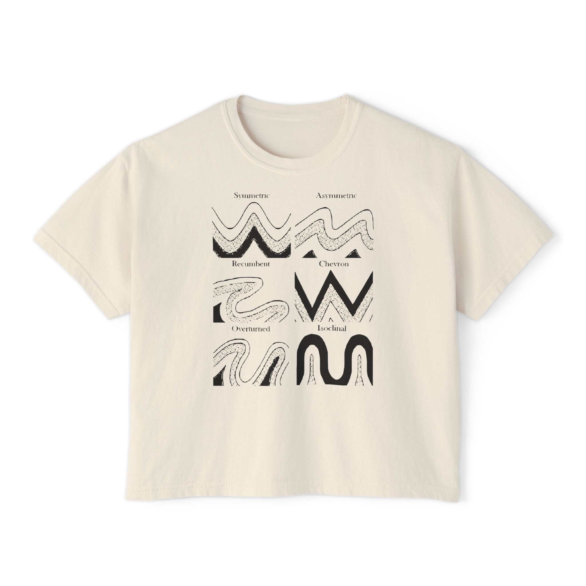 Chalky Mint Women's Geology T-Shirt -  Fold Types
