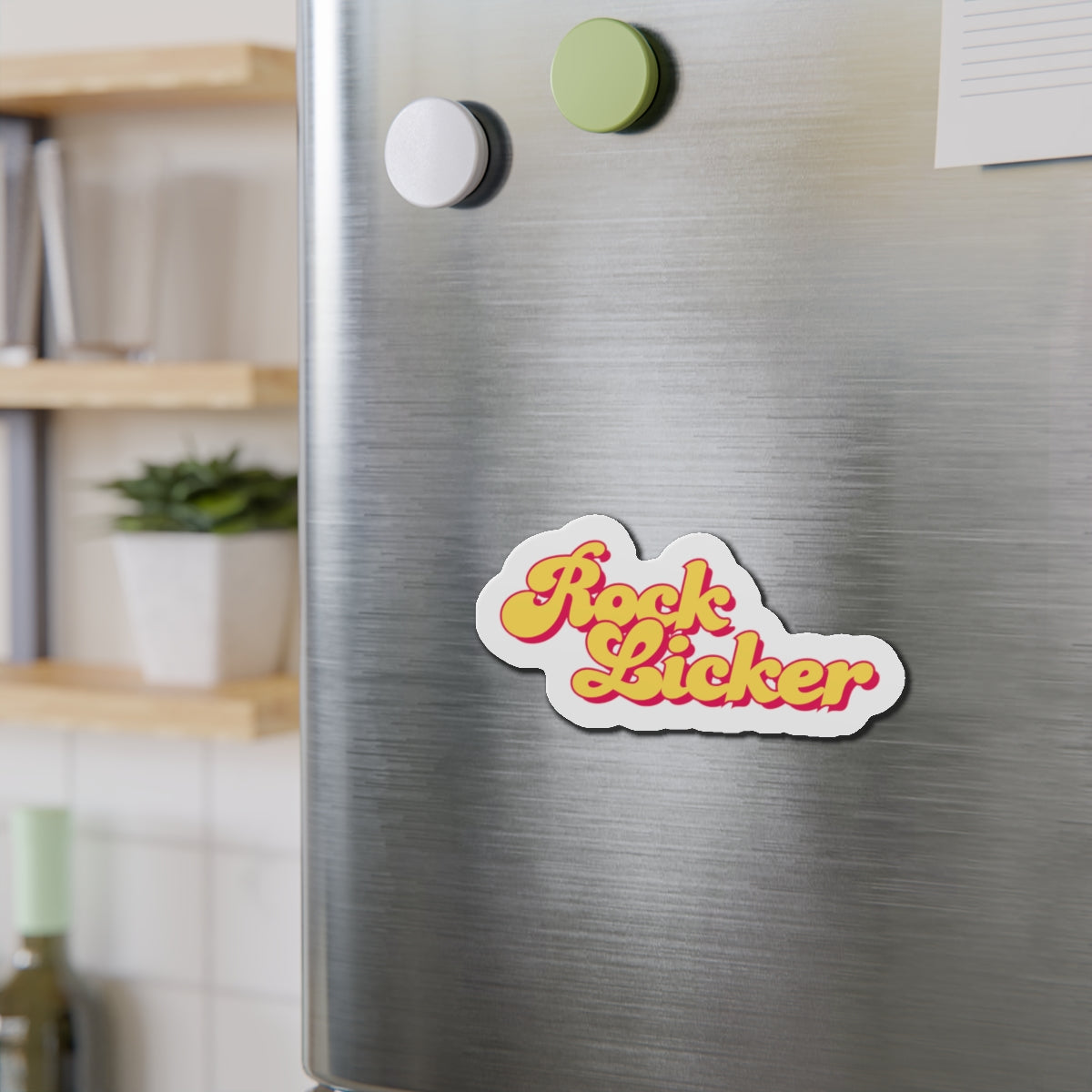 Magnet: Rock Licker Die-Cut Yellow