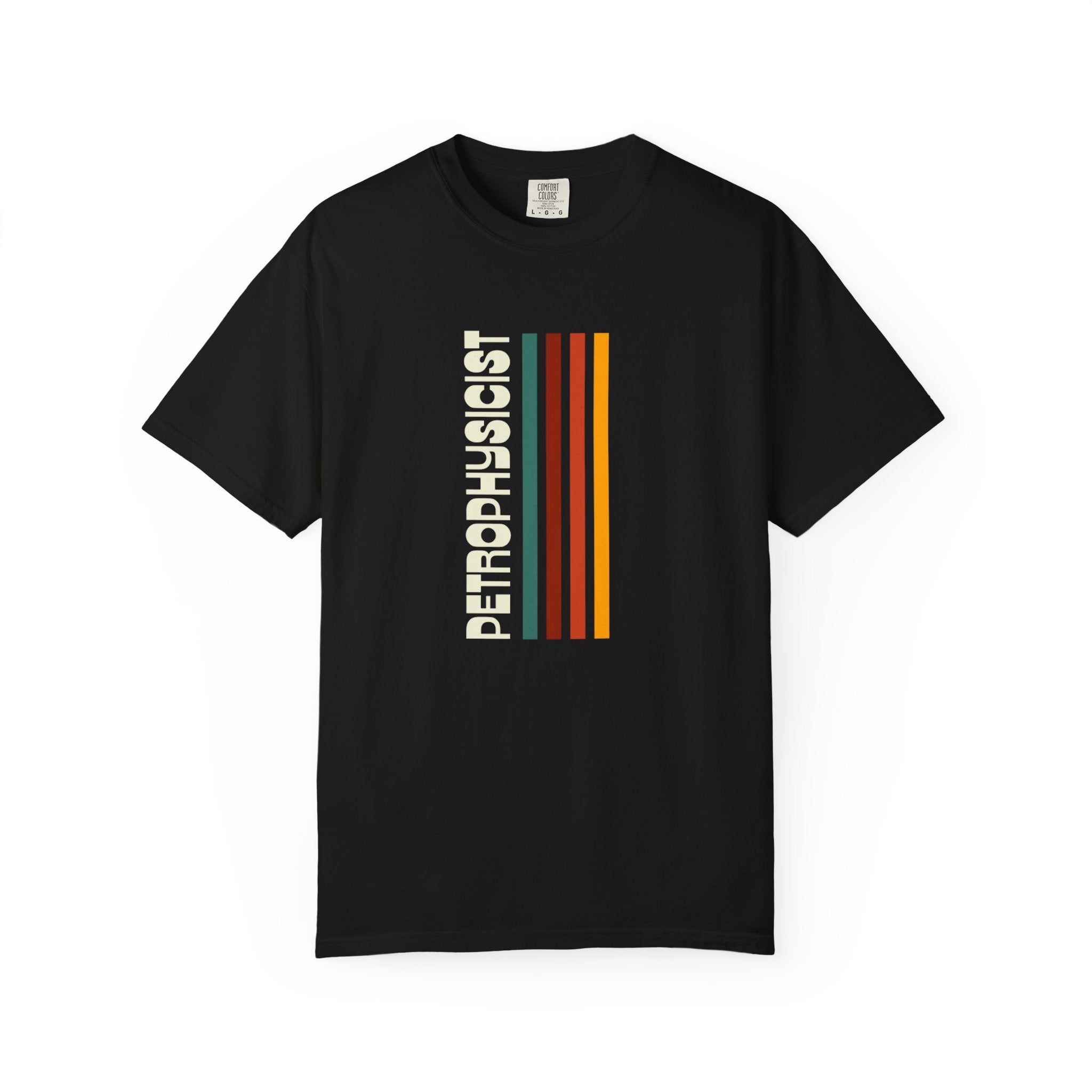 Black Funny Geology T-Shirt: Discipline - Petrophysicist